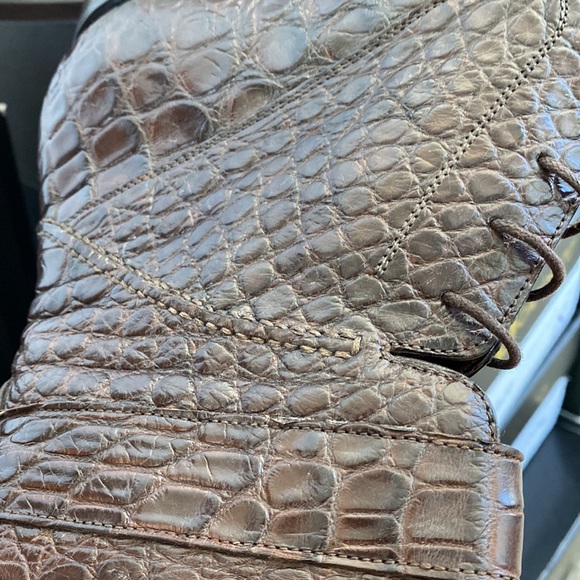 Caporicci genuine alligator boot size 8 dark brown - Picture 10 of 14